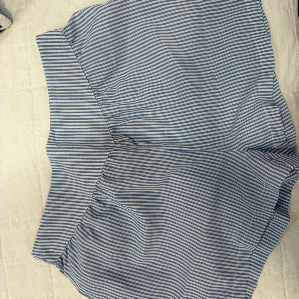 Striped Blue and White Shorts